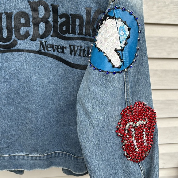 MA CHERIE MEN’S/LADIES DENIM JACKET GRATEFUL DEAD-AC/DC-RHCP-ROLLING STONES-M - Picture 7 of 10